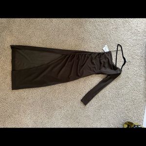 One shoulder, ruched detail dress